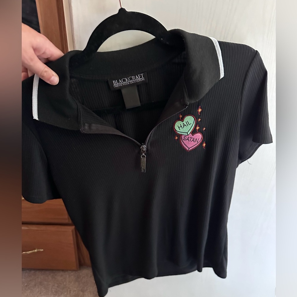 Blackcraft Hail Satan Women’s Polo Top